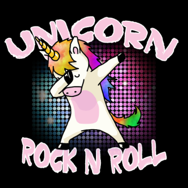 Motiv Unicorn rock n roll party Einhorn Lustig