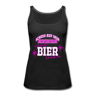 Einhörner Tank Top - Scheiss Einhorn - Bier trinken