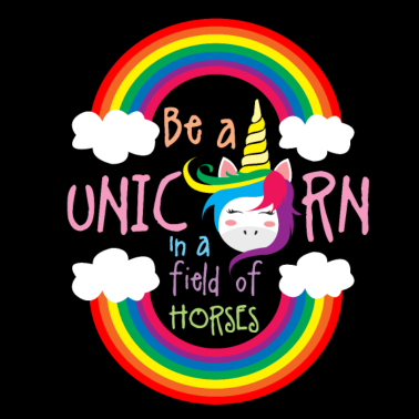 Motiv Sei ein Regenbogen-Einhorn