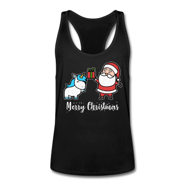 Einhörner Tank Top - Weihnachten Einhorn Weihnachtsmann