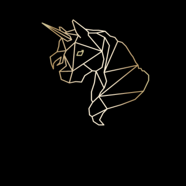 Motiv Einhorn in Gold
