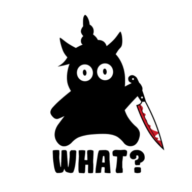 Motiv Unicorn What? Killer Psycho Einhorn mit Messer