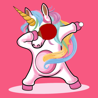 Motiv Tischtennis Einhorn Dabbing Unicorn Pferd Geschenk