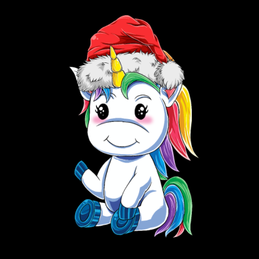Motiv Süßes Einhorn Mit Weihnachtsmütze Xmas Geschenk We