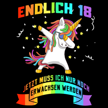 Motiv 18. Geburtstag Mädchen 2002 Frau Einhorn 18 Jahre