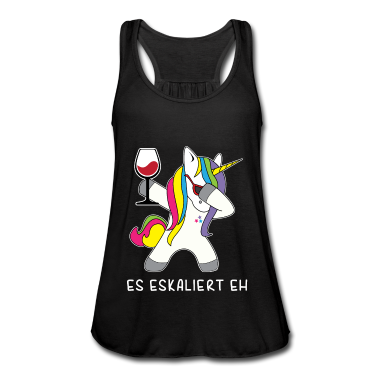Einhörner Tank Top - Frauen Einhorn Wein Shirt - Frauenabend Spruch