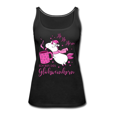 Einhörner Tank Top - Einhorn Glühweinhorn Ho Ho Horn Spruch Weihnachten