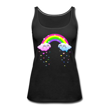 Einhörner Tank Top - Wolken mit Regenbogen