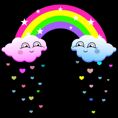 Motiv Wolken mit Regenbogen