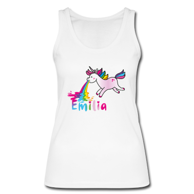 Einhörner Tank Top - Emilia, Einhorn, kotzendes Einhorn, Name, sticker