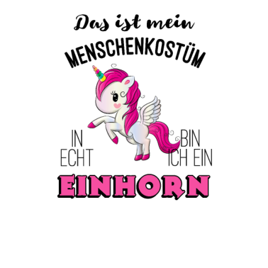 Motiv Einhorn im Menschenkostüm - Karneval Design