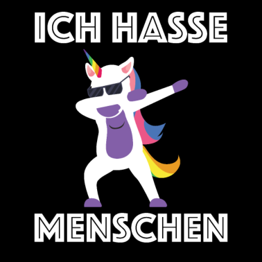 Motiv Dabbing Einhorn Ich hasse Menschen