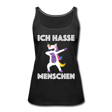 Einhörner Tank Top - Dabbing Einhorn Ich hasse Menschen