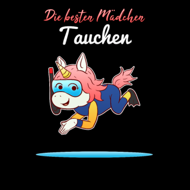 Motiv Beste Mädchen Tauchen Taucherin Einhorn