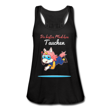 Einhörner Tank Top - Beste Mädchen Tauchen Taucherin Einhorn