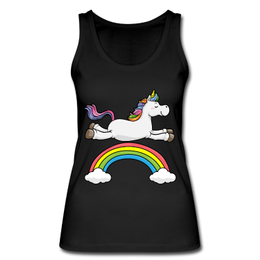 Einhörner Tank Top - Einhorn mit Regenbogen und Wolken