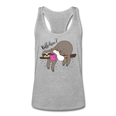 Einhörner Tank Top - Kaffee Einhorn Faultier Käffchen Kaffeetasse Büro