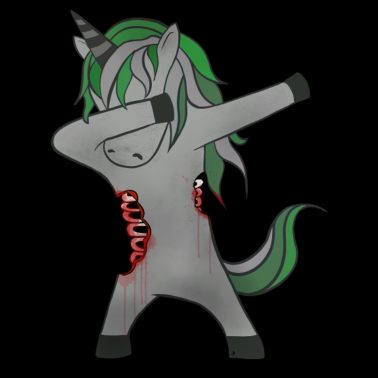 Motiv Halloween Dabbing Zombie Einhorn