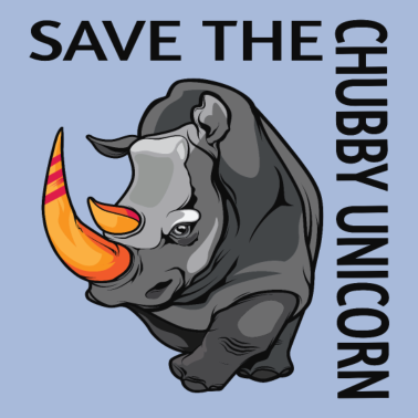 Motiv Rettet das mollige Einhorn Nashorn