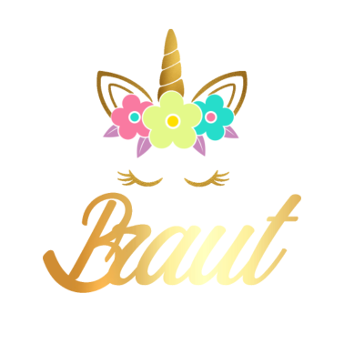 Motiv Braut Einhorn Gold JGA Junggesellenabschied