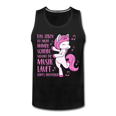 Einhörner Tank Top - Einhorn Spruch Das Leben ist nicht immer Scheisse