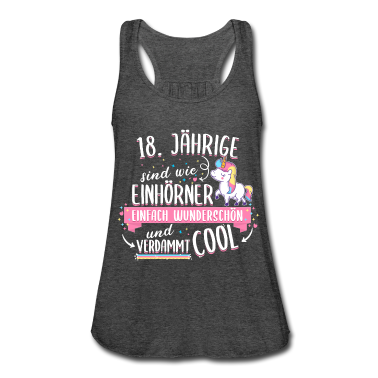 Einhörner Tank Top - Geburtstag 18 Geburtstag Einhorn Spruch Party