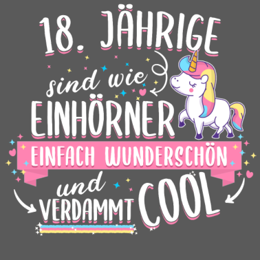 Motiv Geburtstag 18 Geburtstag Einhorn Spruch Party