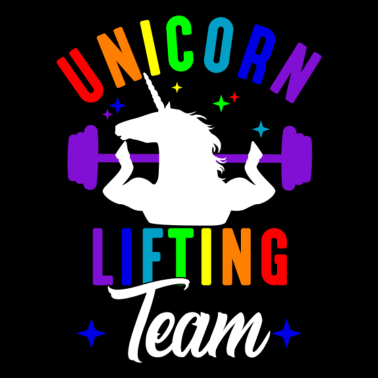 Motiv Unicorn Lifting Team Body Building Einhorn Muskeln