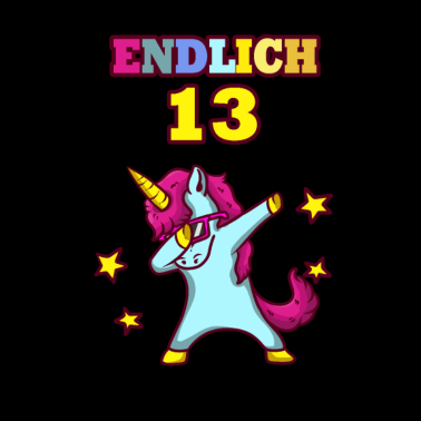 Motiv Einhorn 13 Jahre Geburtstag Einhorn Geburtstag