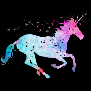 Motiv Einhorn mit Glitzer