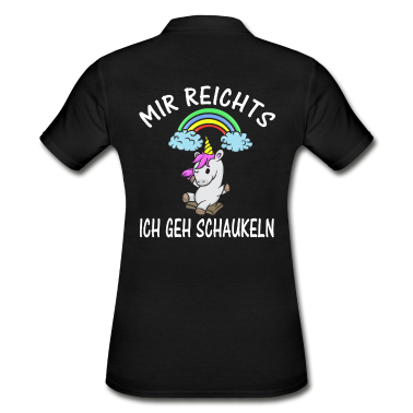Einhörner Poloshirt - Mir Reichts Ich Geh Schaukeln Einhorn