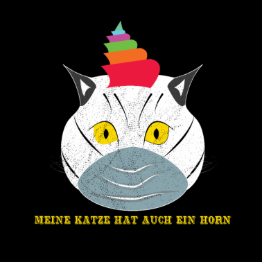 Motiv Meine Katze hat auch ein Horn