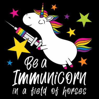 Motiv Geimpft Einhorn Immunicorn