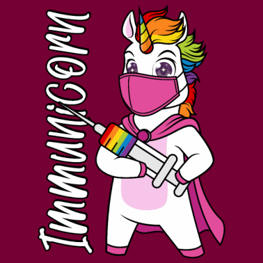 Motiv Geimpft Impfung impfen Immunicorn Spritze
