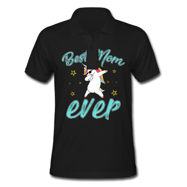Einhörner Poloshirt - Muttertag beste mama ever mit EInhorn das Dabbed