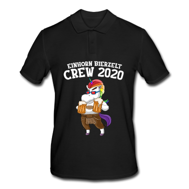 Einhörner Poloshirt - Einhorn Lederhose Volksfest Bierzelt