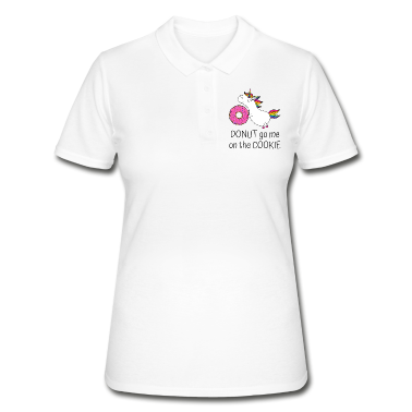 Einhörner Poloshirt - Einhorn Spruch Donut Go Me On The Cookie mit Donut