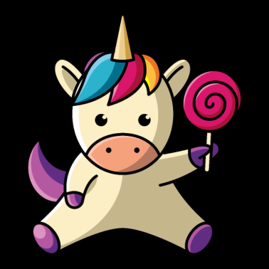 Motiv Einhorn mit Lolli