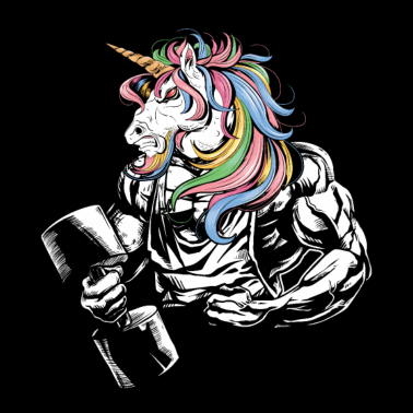 Motiv Einhorn Bodybuilding Unicorn Fitness Training