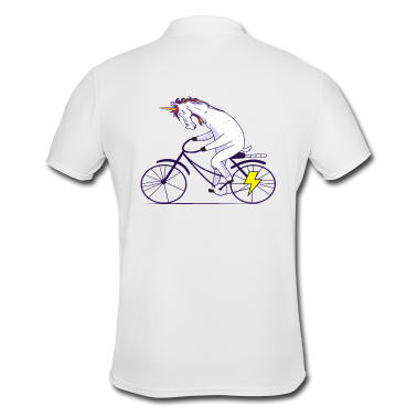 Einhörner Poloshirt - Einhorn mit Ebike,Fahrrad Elektro Shirt Geschenk