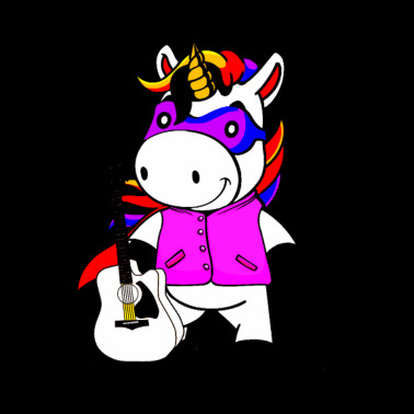 Motiv Einhorn Gitarre Musik Geschenkidee