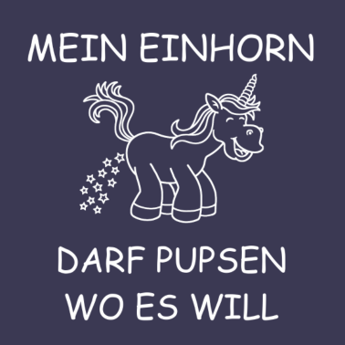 Motiv Einhorn mit coolem Spruch