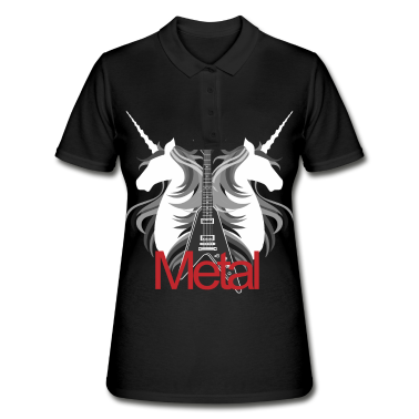 Einhörner Poloshirt - Lustiges Heavy Metal Einhorn Für Frauen