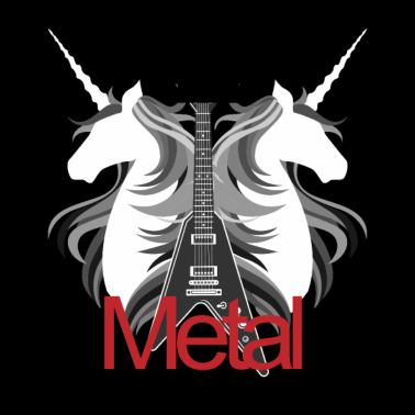 Motiv Lustiges Heavy Metal Einhorn Für Frauen