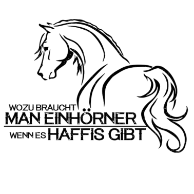 Motiv Pferde Haflinger Einhörner Reiterin Geschenkidee
