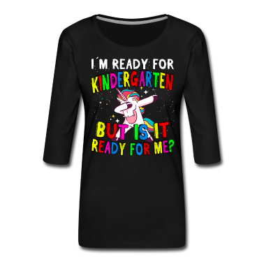 Einhörner Langarmshirt - Im Ready for Kindergarten Dino Einhorn Kinder