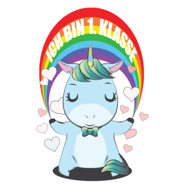 Motiv Einschulung 1. Klasse Einhorn TShirt Geschenk