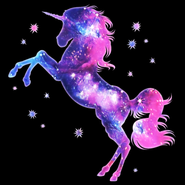 Motiv Einhorn unicorn Sterne Fantasy galaxy Universum