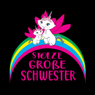 Motiv stolze große Schwester Einhorn Katze Geschenk