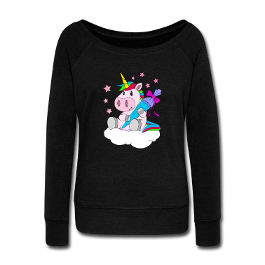 Einhörner Langarmshirt - Einschulung- Einhorn mit Zuckertüte